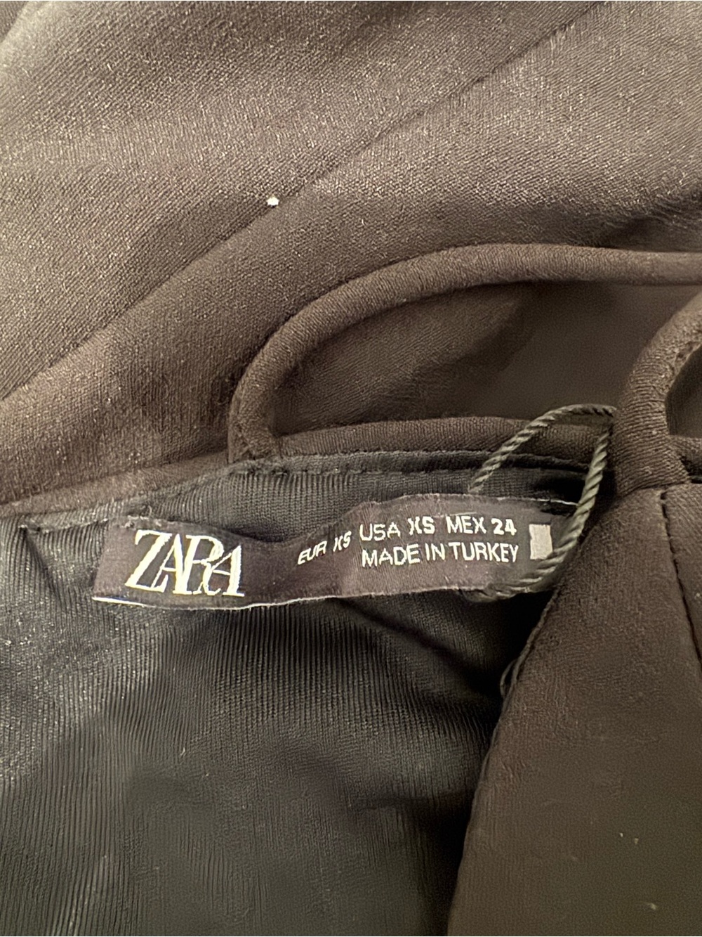 Zara Black Minimalist Dress with Thin Straps - Picture 3 of 3